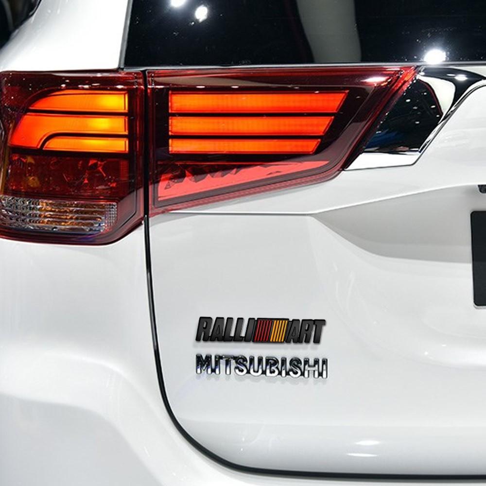 Car Front Grille Emblem Side Badge For Mitsubishi RALLIART Lancer Outlander L200 ASX Pajero Eclipse Galant Sticker Accessories