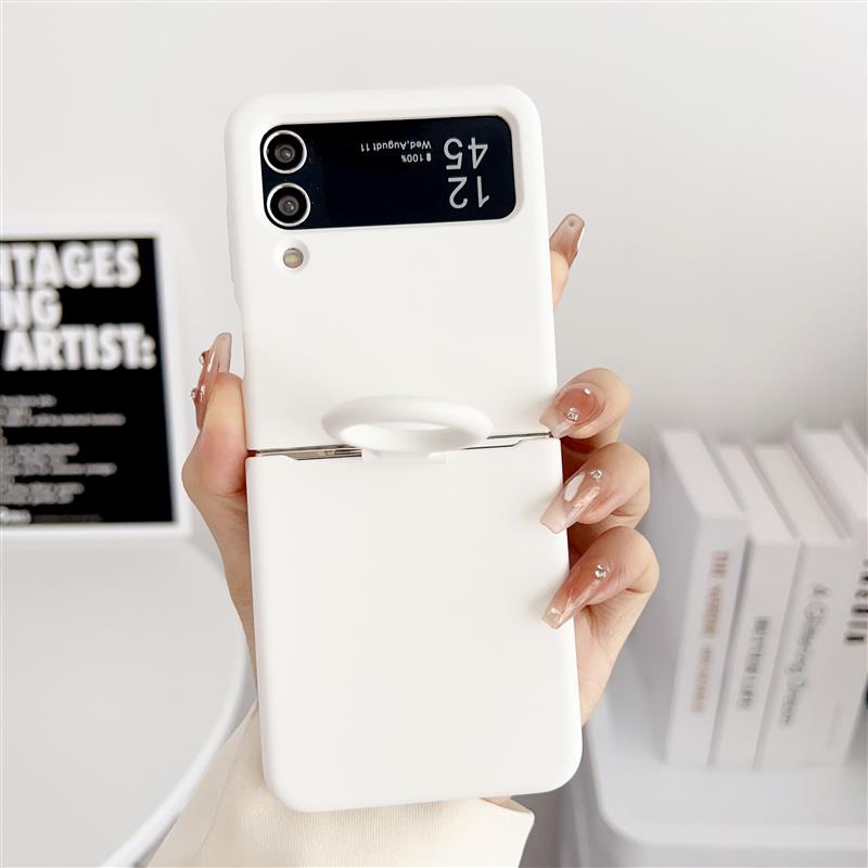 Для Samsung Galaxy Z Flip 6 5 4 3 2 1 Чехол Официальный Жидкий Силиконовый Чехол С Кольцом-Держателем Ударопрочный Чехол Для Z Flip 5 Мягкие Чехлы