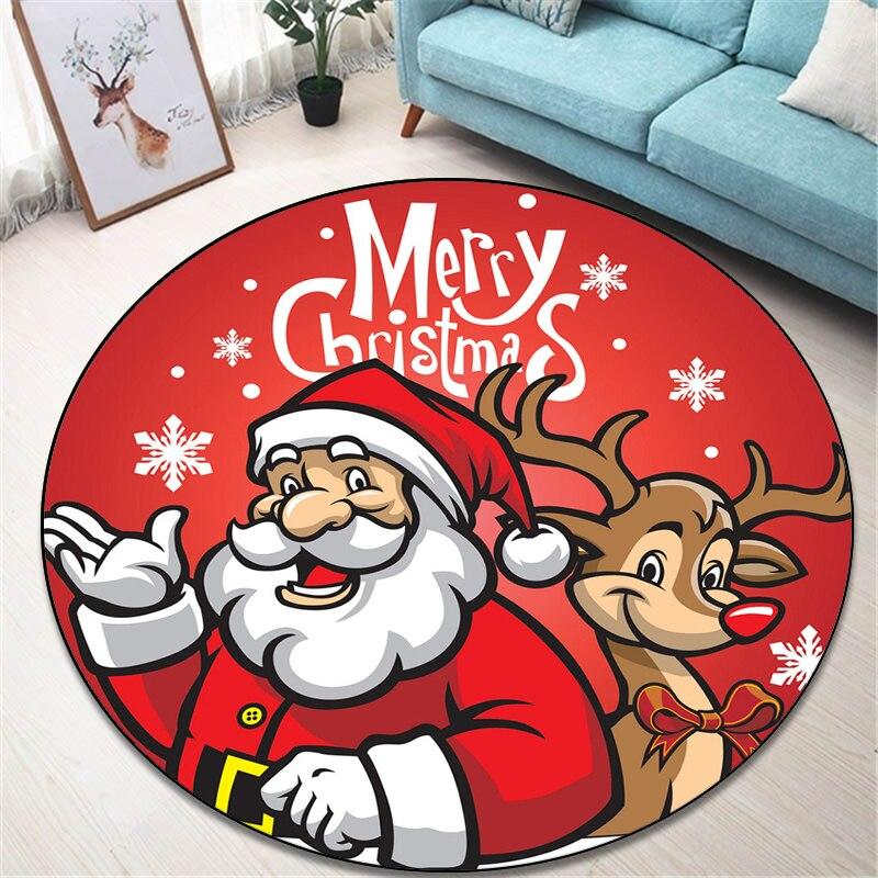 Новинка 2022 года, Рождественский круглый ковер, напольный коврик для гостиной, ковер из полиэстера, стул для киберспорта, круглый коврик, Прямая поставка, подарок ребенку