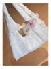2025 Korean Style Floral Lace Canvas Tote - Women's Large Capacity Shoulder Bag for Commuting