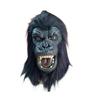 Black Gorilla Mask Halloween Costume Funny Realistic Latex Animal Head Party