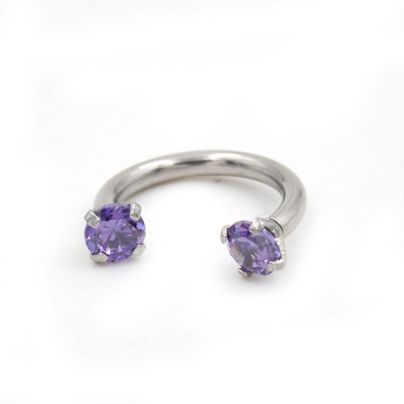 Панк Кольцо-кликер со стразами для пирсинга носа, губы и уха - Дизайн для септума и хряща