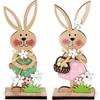 Wooden Table Centerpieces Bunny Gnomes Egg Family Desk Decoration New Spring Ornament