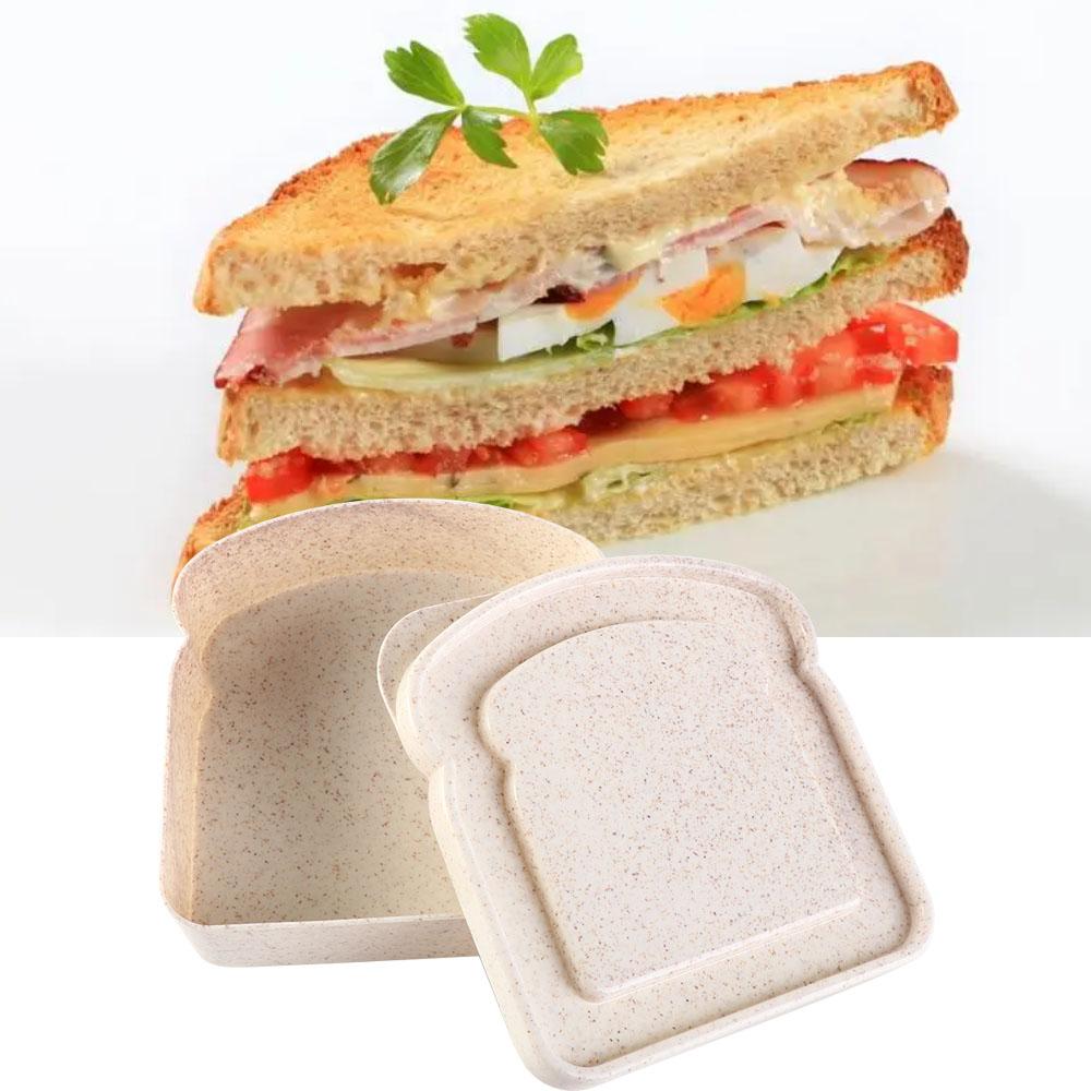 Good Sealing Daily Use Toast Box Bread Container Sandwich Storage Case Dessert Container