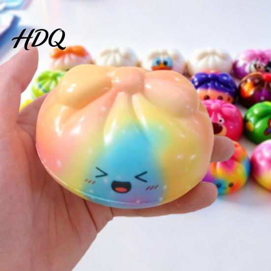 Сенсорные игрушки-антистресс для детей Разноцветная булочка Игрушка для сжатия Мягкая милая Наполнители для рождественских носков Детская игрушка для снятия стресса Взрослый Успокоитель тревоги Дорожные