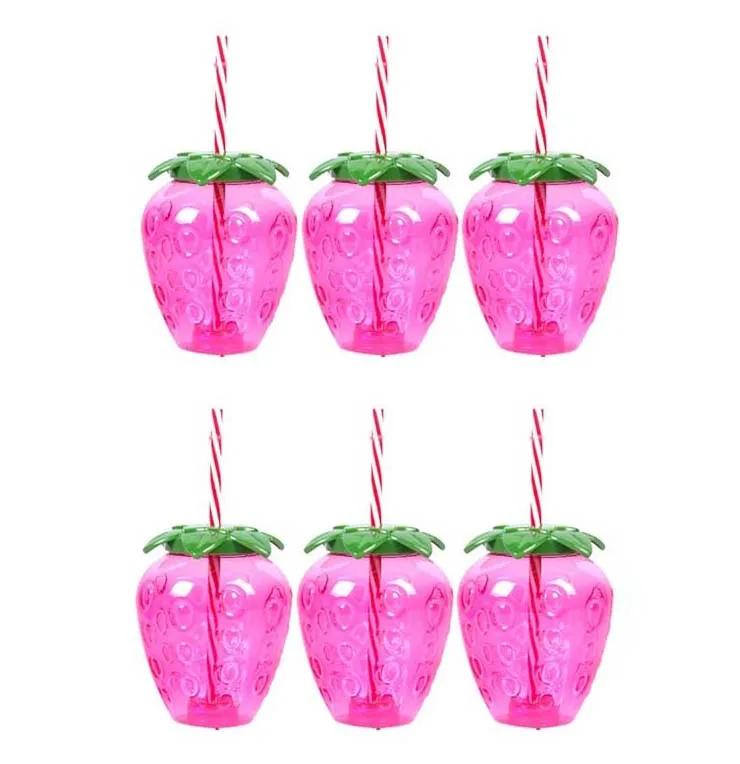 Пластиковый стаканчик в форме ананаса Украшения на день рождения Свадебные соломинки Товары для вечеринок Тропический летний пляж Центральная часть Бассейн Мероприятие