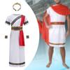 Ancient Design Children Roman Costumes Set Robe Headband Reusable Role Playing