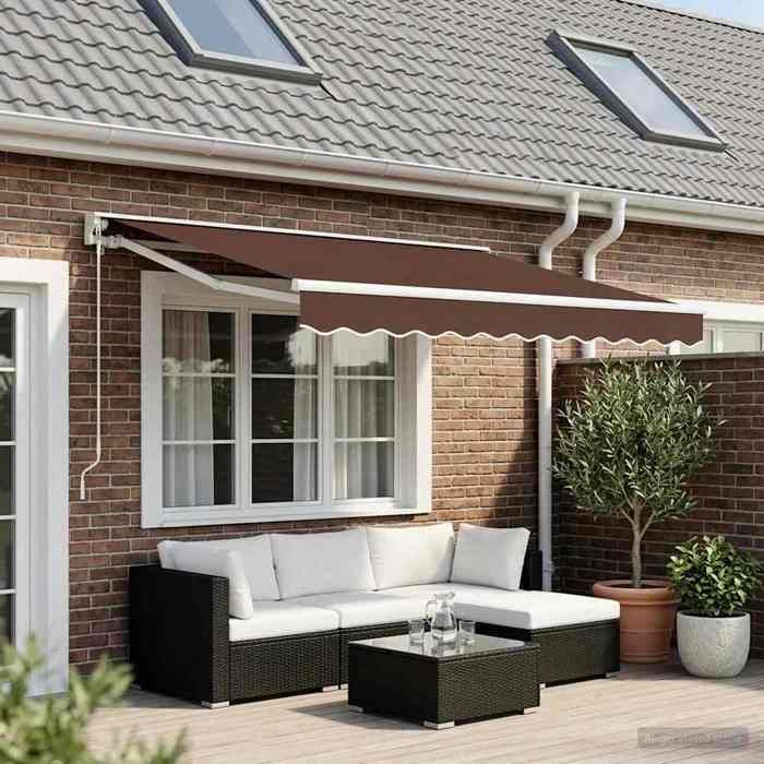 Maison Exclusive - Tissu de remplacement pour auvent marron 300x250 cm polyester