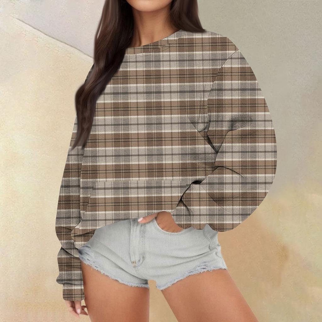 Женские топы осень-зима, женские толстовки с длинным рукавом, повседневные топы свободного кроя с круглым вырезом