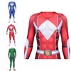 Vibrant Power Rangers Bodysuit Spandex Cosplay Costume For Unisex Kids And Adults