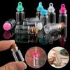 5/10pcs Small Drift Bottle Glass Jars Decoration DIY Containers Mini  Message Vials Ornament Cork Stopper Rainbow Wishing Bottle
