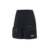 Li Ning Golden Era однотонные свободные повседневные шорты-карго мужские шорты черные AKST065-1