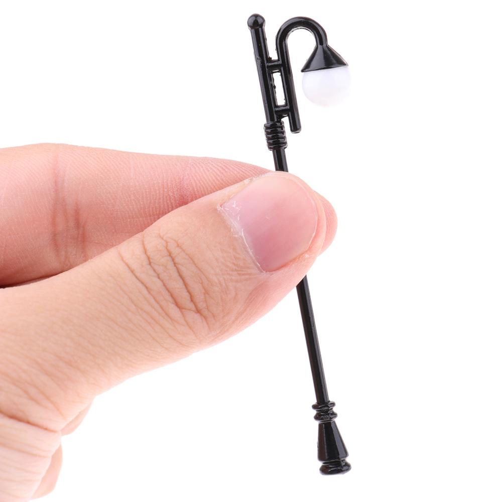 Wooden Park Bench Street Lamp Micro Landscape Dollhouse Ornament Micro Landscape Miniature Figurine