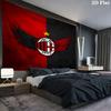 AC Milan Wall Tapestry Aesthetic Wall Hanging Printed Fabric Blanket Decorative Tapestries for Bedroom Living Room Home Decor