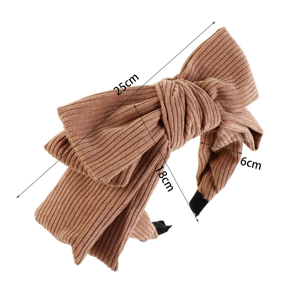 Wide Bowtie Hair Hoop Corduroy Wash Face Hairband Fashion Bowtie Headband Makeup