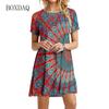Новое модное свободное платье с принтом тай-дай 3D, женское, с коротким рукавом, большие летние платья, повседневная уличная одежда, сарафан, женское платье