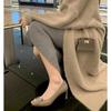 Sheepskin Version~ Genuine Leather Classic Square Buckle Patent Leather Thin Heel Ol Commuting High Heels Women's Wedding Single Shoes Gentle Wind
