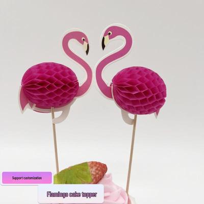 Украшение для торта в виде соты-фламинго для вечеринки