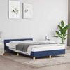 VidaXL Bed Frames with Headboard Slat Base Upholstered Bed Slat Frame Double Bed Adult Bedroom Interior Blue 347405