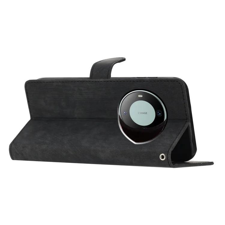 For Huawei Mate 60 Pro Case Skin-touch Leather Cover Solid Color Phone Shell