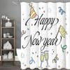 С Новым Годом Занавеска для душа, Декоративная занавеска для душа для ванной, Водонепроницаемая занавеска для душа с крючками