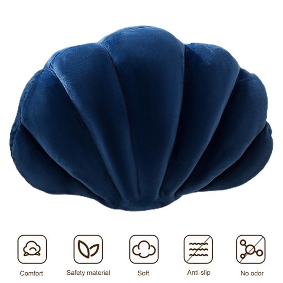 Shell-Shaped Stuffed Pillow Cushion Super Soft Wear Resistant Vibrant Color Seashell Bed Sofa Cushion Home Decoration