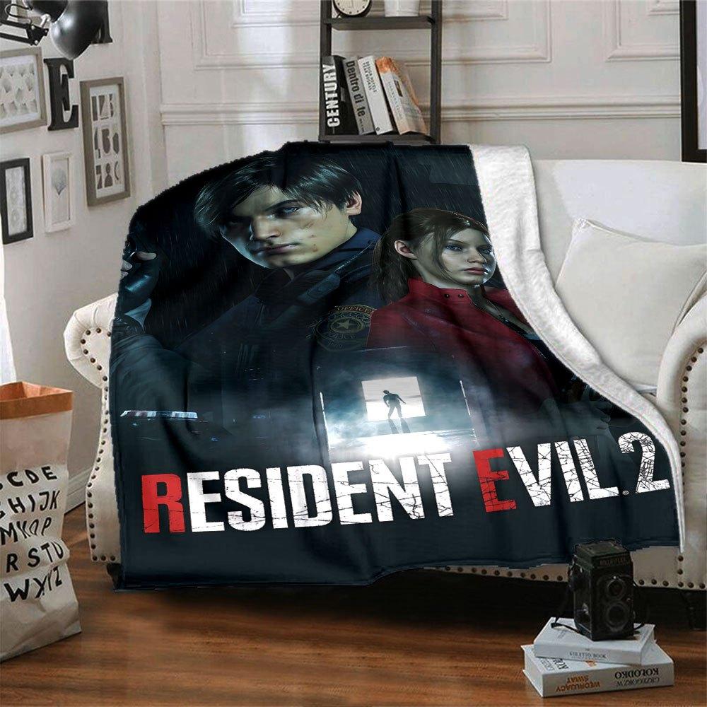 1 шт. Плед Resident Evil 8 Мягкий теплый плед для дома, офиса, путешествий Всесезонное уютное постельное белье Подарок, Уютный офисный аксессуар