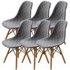 Маленький круглый жаккардовый чехол для стула Eames Shell в скандинавском стиле, современный минималистский чехол для обеденного стула
