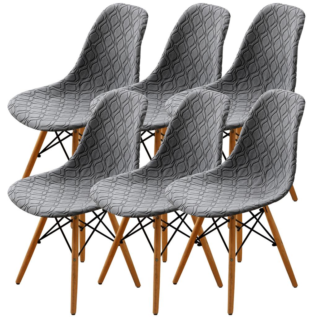 Маленький круглый жаккардовый чехол для стула Eames Shell в скандинавском стиле, современный минималистский чехол для обеденного стула