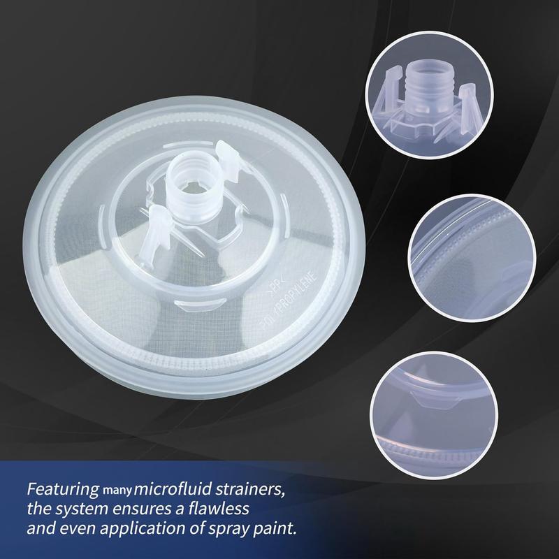 45pcs Spray Gun Paint Mixing Cups – Disposable Paint Cups 180/400/600/800ml, H/O Quick Change No-Clean Cups for Spray Painting
