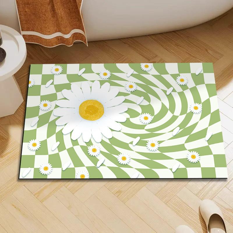 Коврик для унитаза с диатомовой крошкой, нескользящий коврик для ванной комнаты, впитывающий грязный коврик для туалета, коврик для туалетной двери