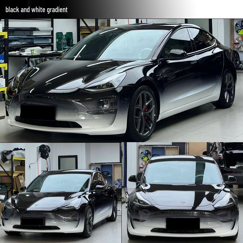 Настраиваемая градиентная пленка для обтяжки автомобиля Tesla - Полная версия Itasha Art Film