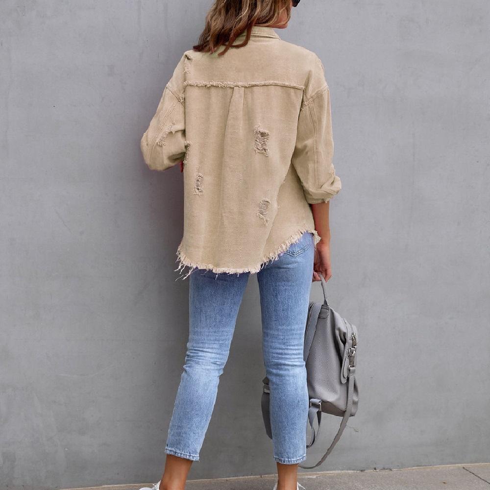 Женские осенне-весенние джинсовые куртки с длинным рукавом, однобортные винтажные джинсы, кардиганы, пальто, женская повседневная свободная верхняя одежда, топы