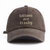 Кепка-бейсболка с принтом Pc Tattoos, стираная, для взрослых, минималистичный ретро-стиль, повседневная, мягкая, регулируемая, кепка отца, идеальна в качестве подарка