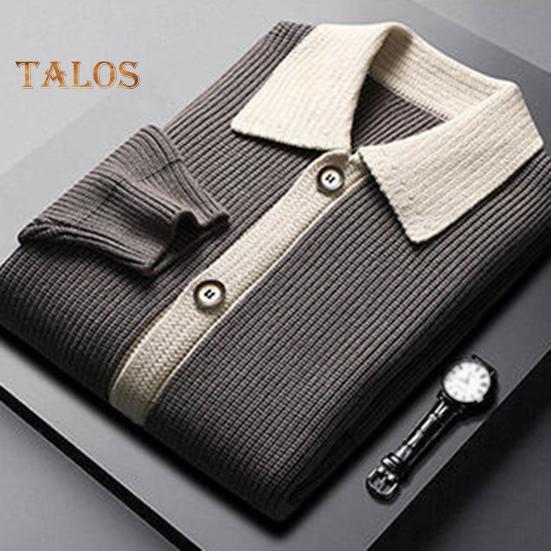 Мужской свитер, пальто, толстый, цветной, застежка на пуговицы, отложной воротник, трикотажный, свободный, сохраняющий тепло, куртка, осень-зима, кардиган, верхняя одежда