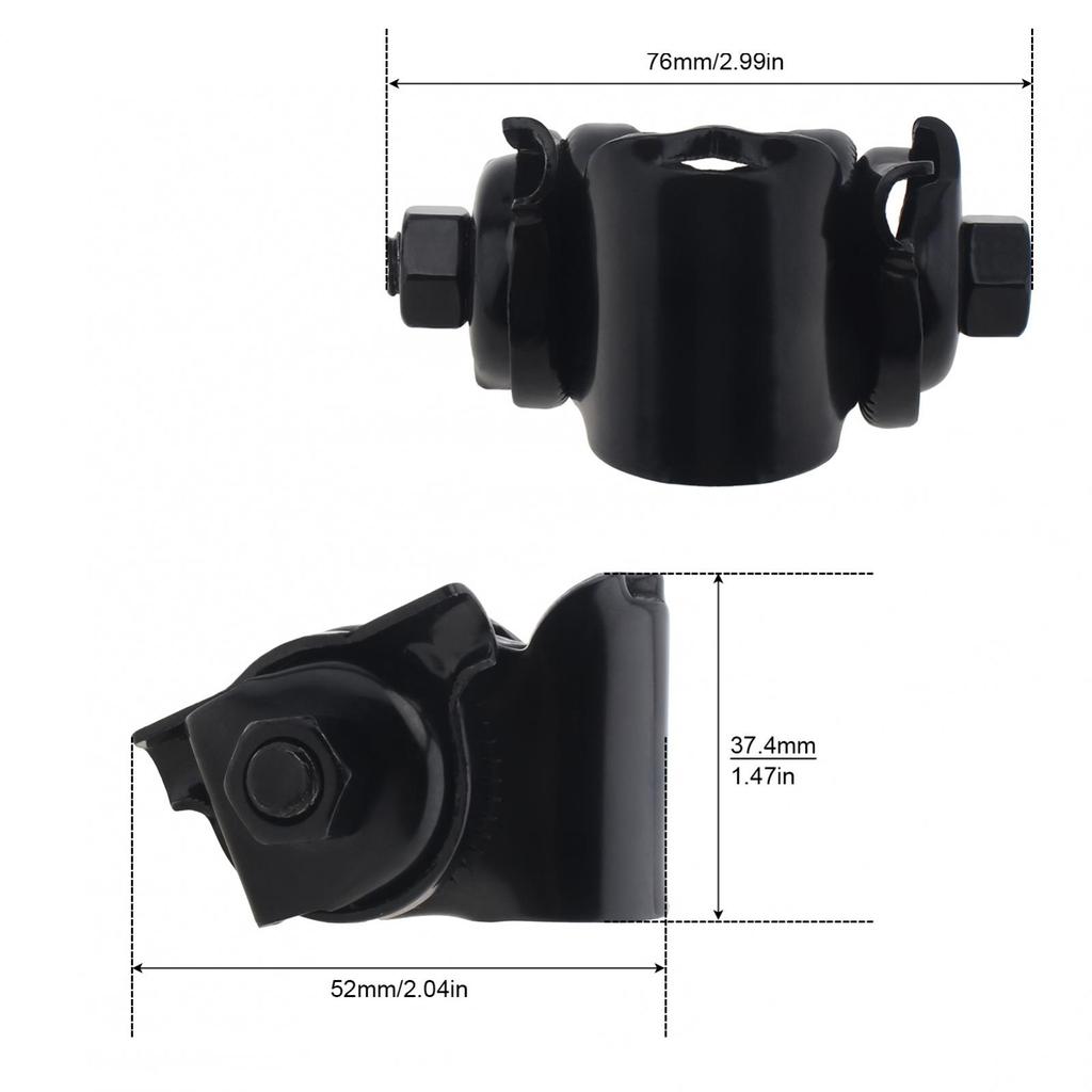 Black 22.2mm Bike Saddle Seat Bolt Seatpost Post Clamp for Most Road Bikes / Mountain Bikes with Wrench Tool, Metal Bicycle Saddle Seat Mount Bracket