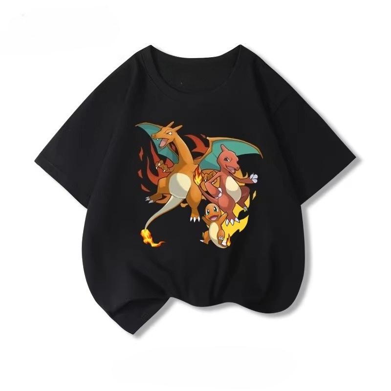Potdemiel Summer New Pikachu Childrens Pure Cotton TShirt Comfortable and Breathable Suitable for Both Boys and Girls
