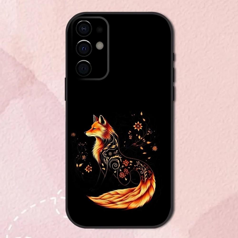 Чехол для телефона с изображением животного Лисы Для Samsung S25, S24, S21, S22, S23, S30, Ultra, S20, Plus, Fe, Lite, Note, 10, 9, 5G Черный Мягкий