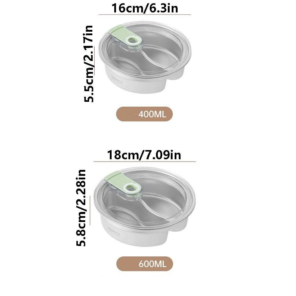 Large Capacity Sealed Food Container 304 Stainless Steel Divided Lunch Plate Kitchenware