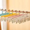 Clothes Drying Hanger 8 Clips 360 Degree Rotatable Windproof Plastic Laundry Hanger Underwear Socks Holder Household Supplies