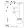 Arena 45 hanging lamp, gray