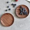 Круглая столовая посуда Деревянный поднос Бытовая посуда для сухофруктов Поднос для сервировки Деревянная тарелка Тарелка для закусок