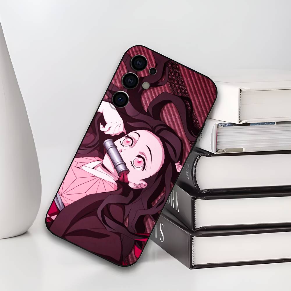 Чехол для телефона N-Nezuko K-Kamado для Samsung S25,S24,S21,S22,S23,S30,Ultra,S20,Plus,Fe,Lite, Мягкий черный чехол
