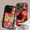 Чехол для телефона Flower для iPhone 11 15 16 Pro Max 13 14 12 XS X XR 7 8 Plus SE 16promax жидкий силиконовый противоударный мягкий чехол Funda
