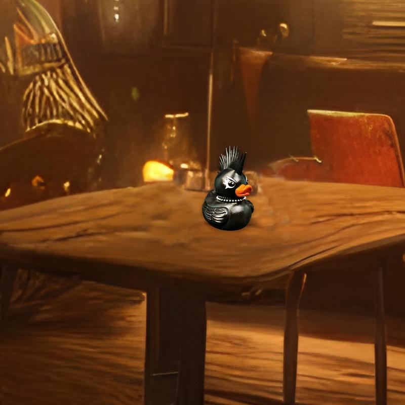 Украшение в виде статуэтки утки на демоническую тематику для приборной панели автомобиля Сатана Дьявол Утка Декор Сатана Панк Готика Дэт Рок Утка Автомобильные аксессуары