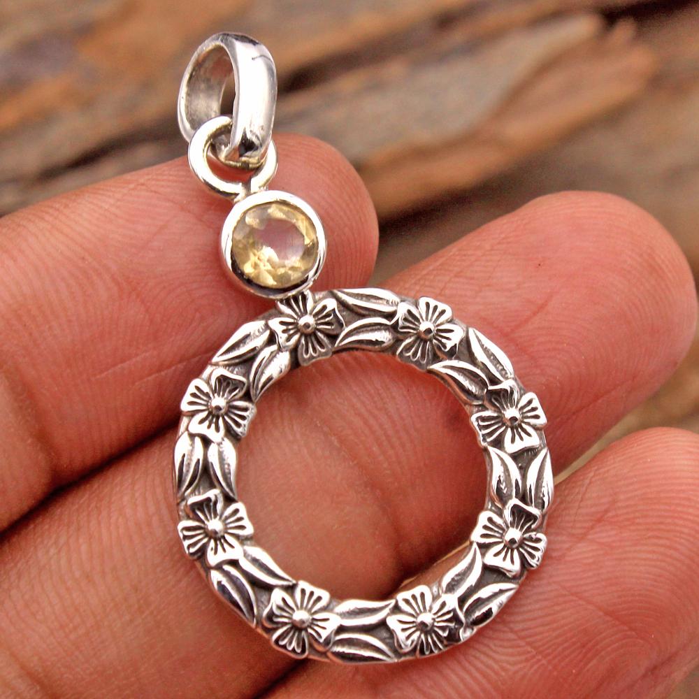 Подвеска ручной работы с синим топазом, перидотом, аметистом, ларимаром, цитрином, 100% стерлингового серебра 925 пробы, ювелирные украшения