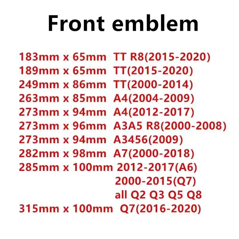 1Pc ABS Car Front Logo Grille Badge Rear Trunk Emblem Auto Accessory For 1Q A3 A4 B8 8P 8V B6 A5 A6 C7 Q5 B9 B7 C6 A1 Q7 Q3 TT 2D