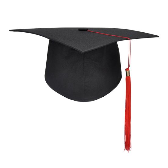 Graduation Cap with Tassel Bachelors Hat with Adjustable Size Elastic Band Graduation