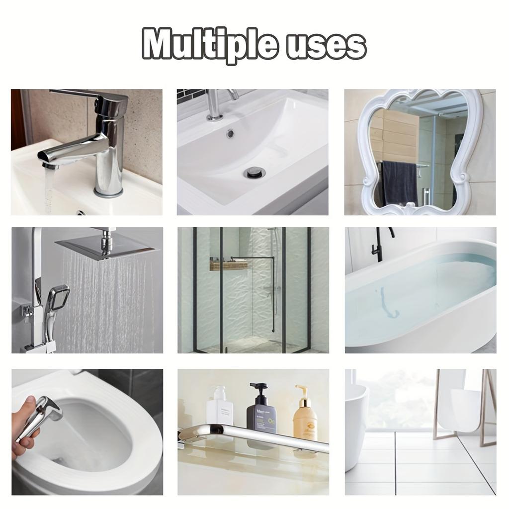 Чистящее средство для стекол в ванной, пятновыводитель от жесткой воды для душевых дверей, зеркал, плитки и смесителей, мощное средство для удаления накипи с поверхностей из нержавеющей стали и керамики