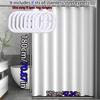 Современная простая чисто белая шторка для душа из материала ПВА легко моется, подходит для конфиденциальности и украшения ванной комнаты
